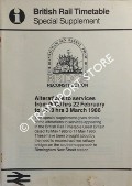 Timetable Special Supplement - Proof House, Birmingham Bridge Reconstruction, Alterations to services from 0600 hrs 22 February to 0600 hrs 3 March 1986 by British Rail